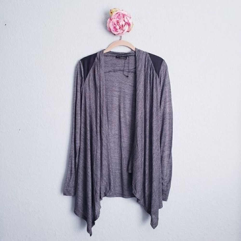 Zara‎ Gray Lightweight Open Front Cardigan